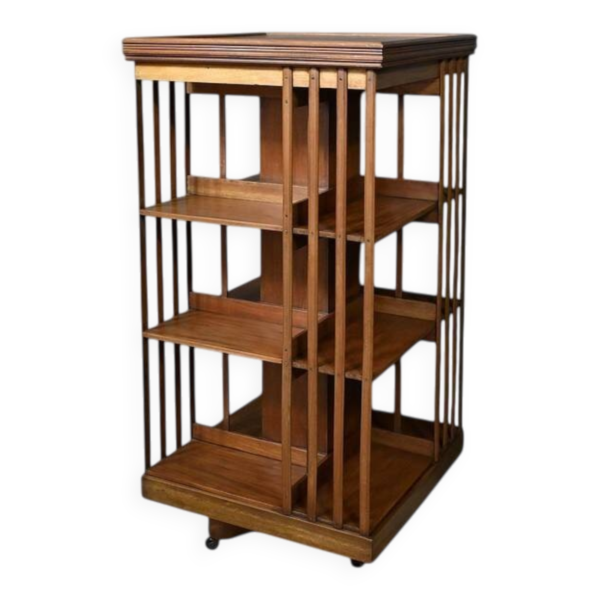 Large Revolving Mahogany Bookcase, England – Late 19th Century
