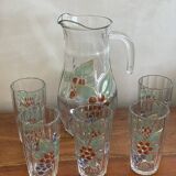 Service with orangeade pitcher and 5 nanben glasses