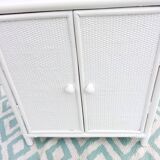 White rattan shelf