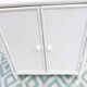 White rattan shelf