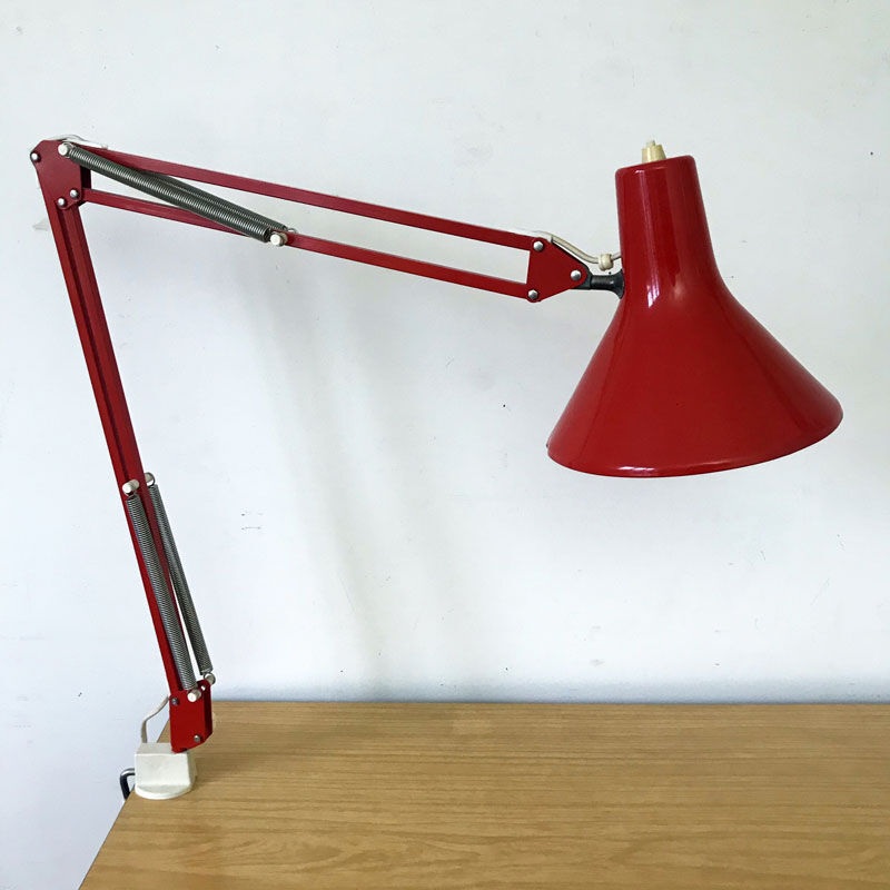 Red architect lamp