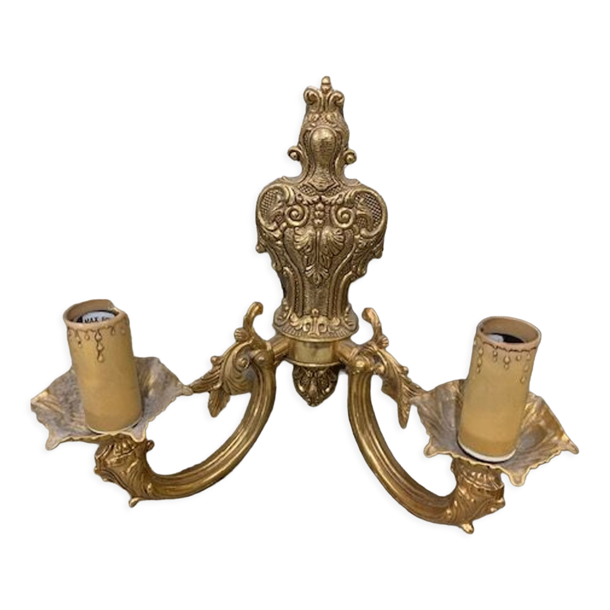 Pair of gilded brass sconces