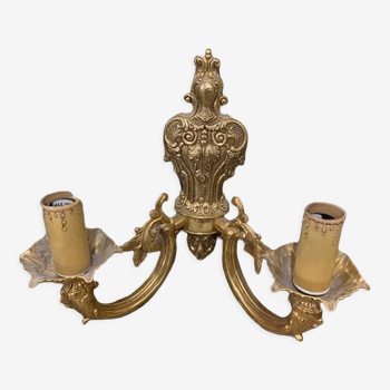 Pair of gilded brass sconces