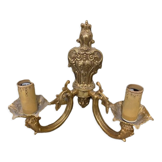 Pair of gilded brass sconces