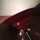 Industrial suspension in red metal