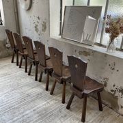 Solid oak chairs Savoyard cap popular art