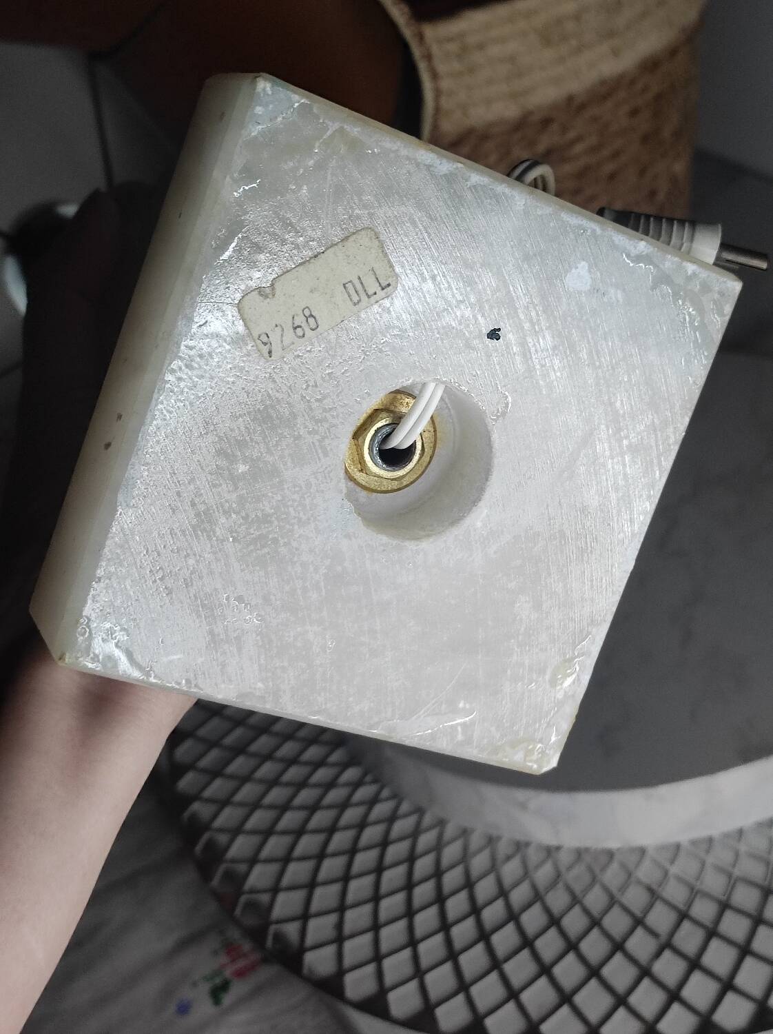 Vintage lamp with alabaster base