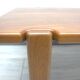 Elegant bench in vintage solid teak wood. after professional renovation.