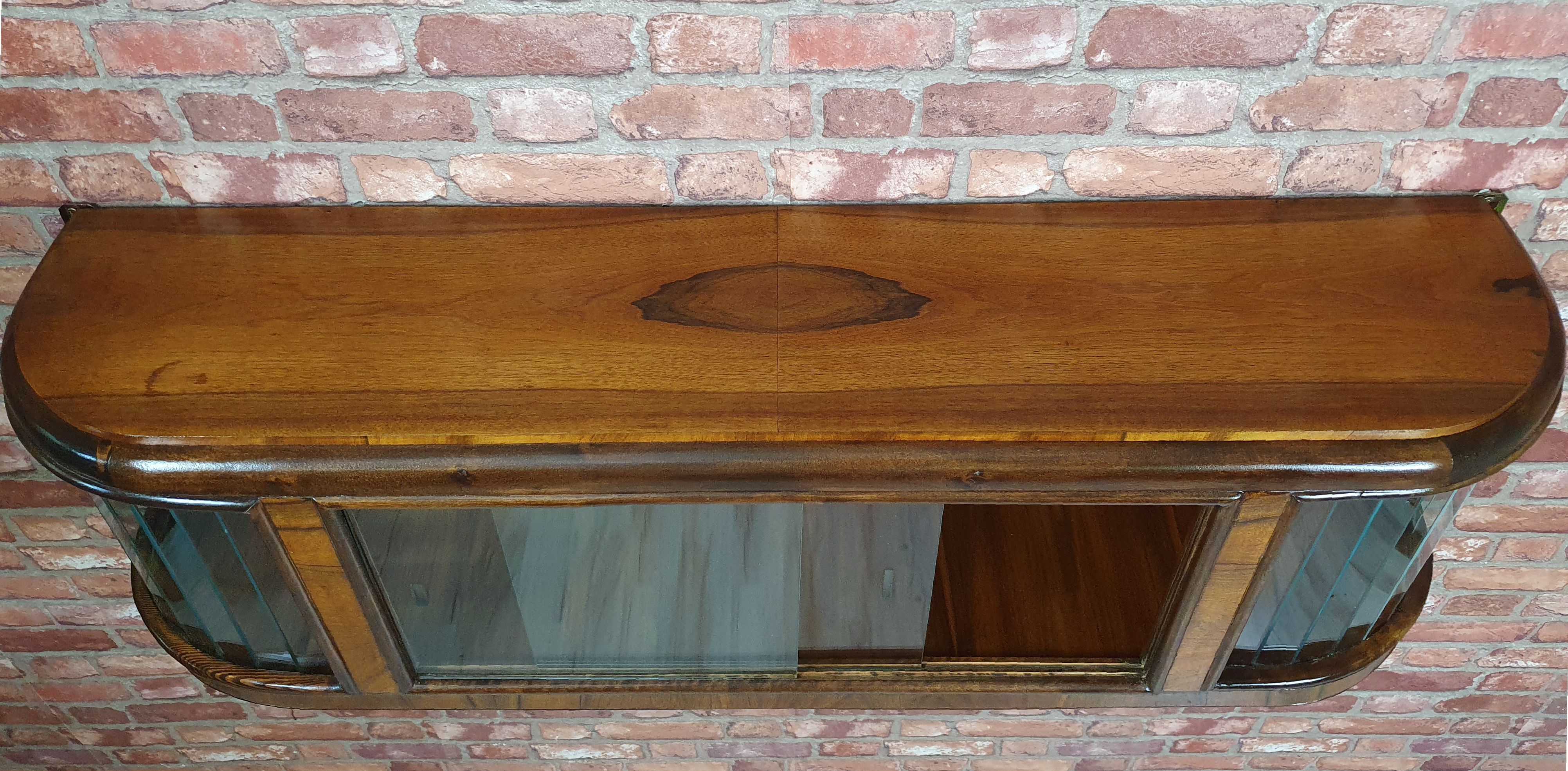 Renovated art deco hanging display cabinet, retro, vintage, 1956