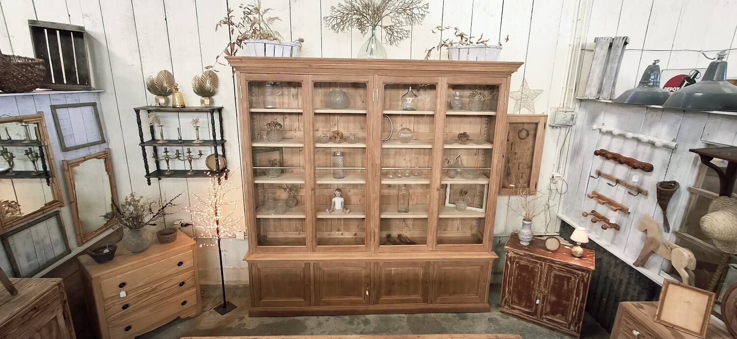 Grande vitrine ancienne de musée