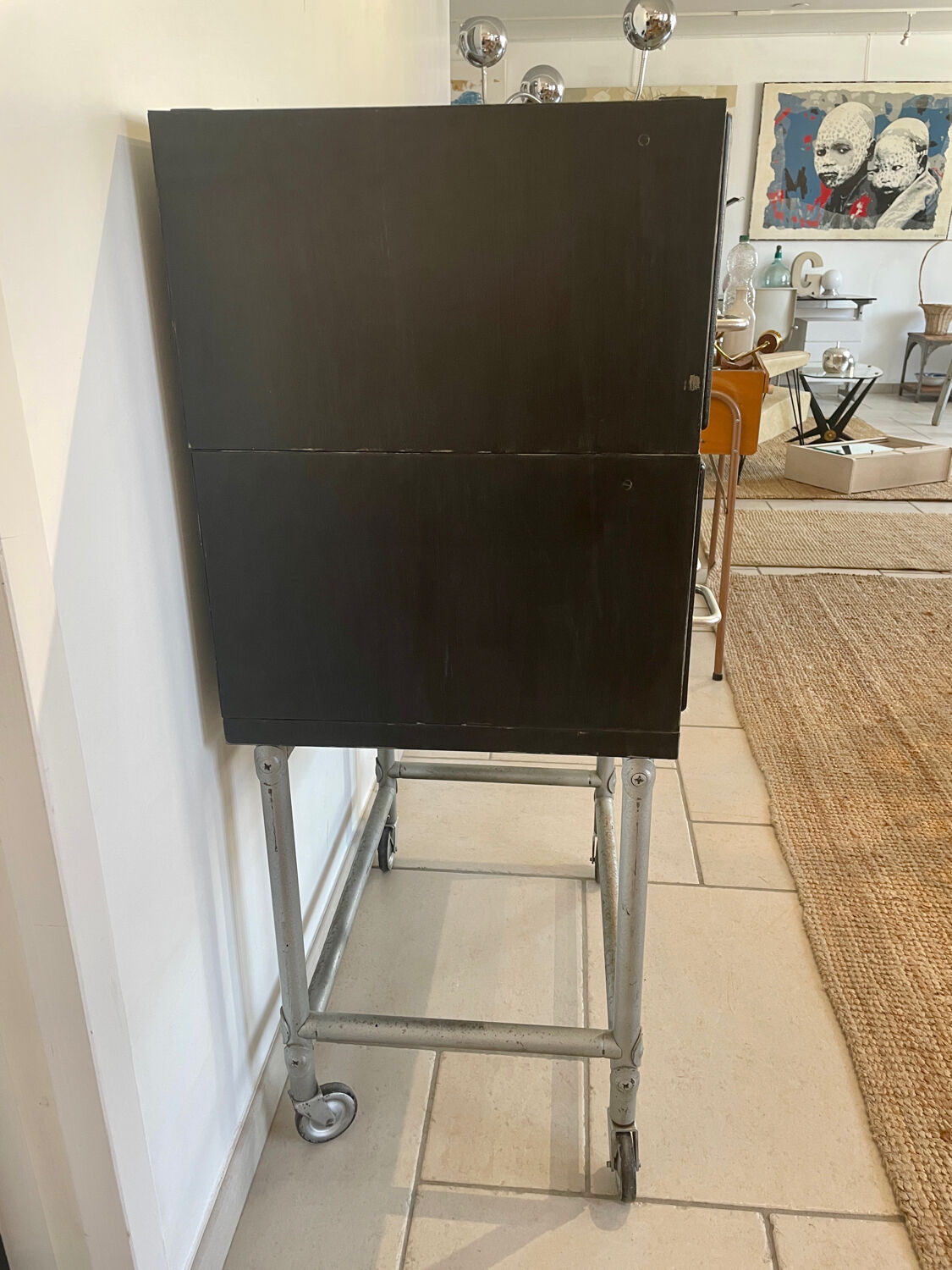 Industrial craft furniture with drawers