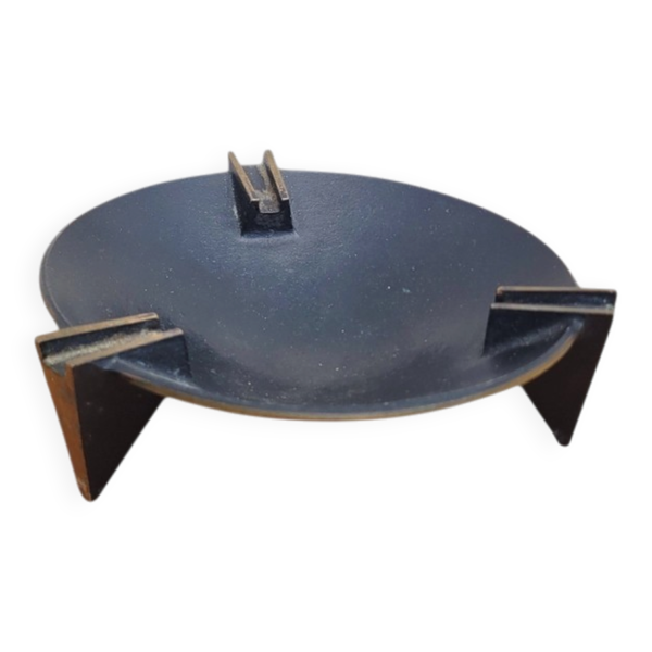 Cendrier moderniste en bronze Jacques Lauterbach 1970