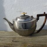 Silver metal teapot
