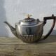 Silver metal teapot