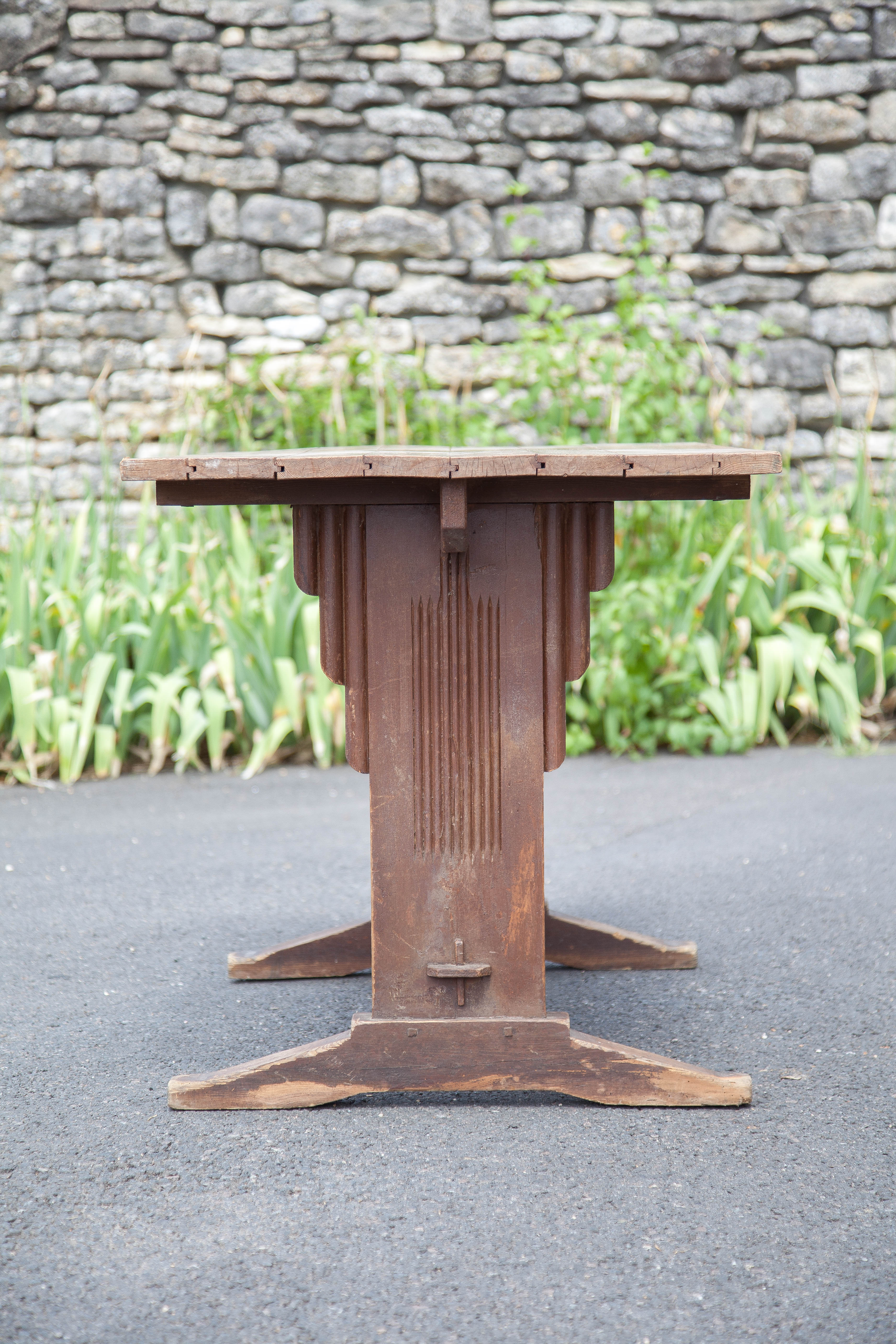 Vintage wood bistro table
