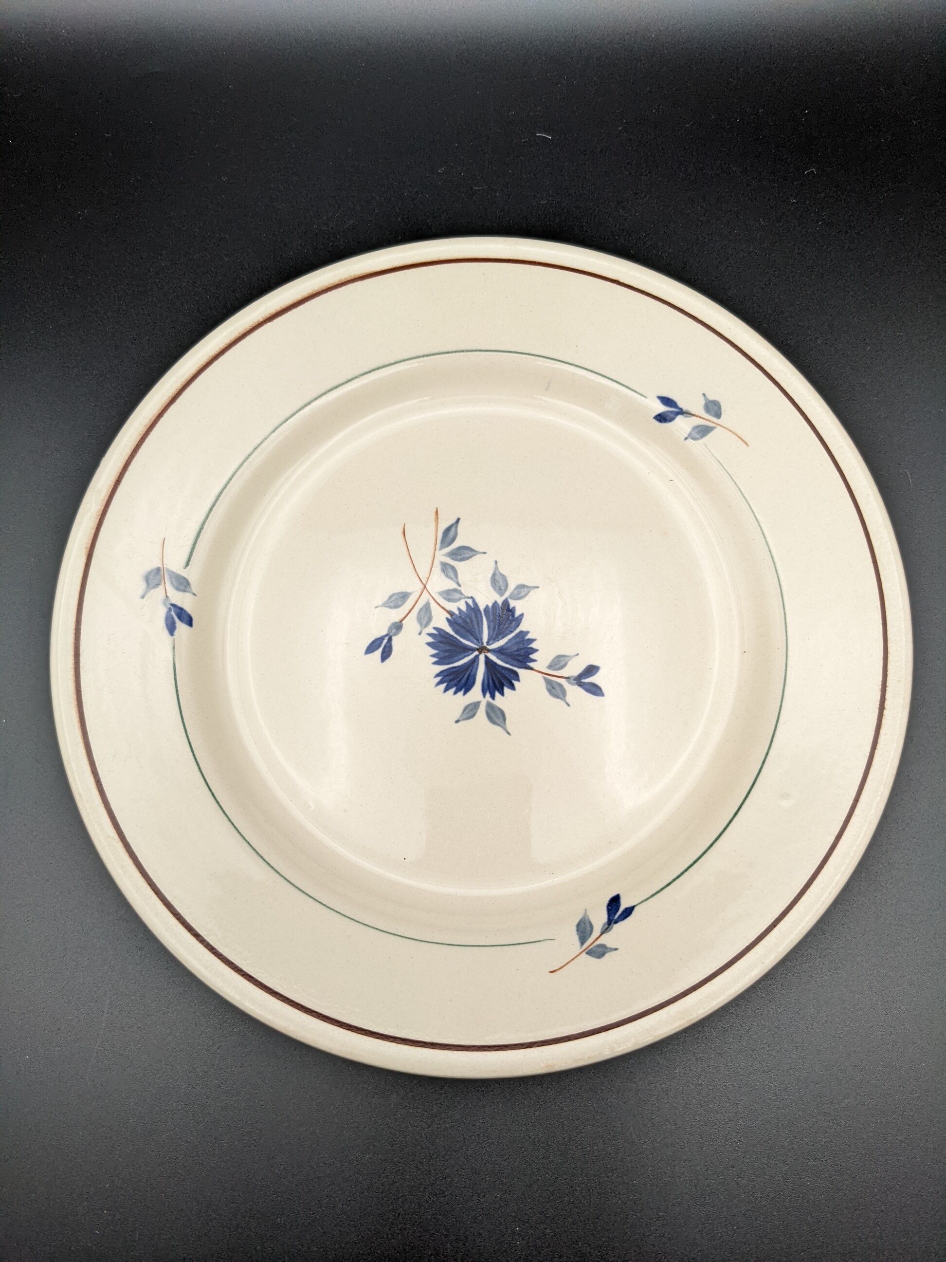 lot 6 flat plates Saint Amand model Prisca flowers