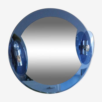 Cobalt blue mirror, Italian design, cerca 1970