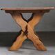 Vintage danish brutalist oak dining table