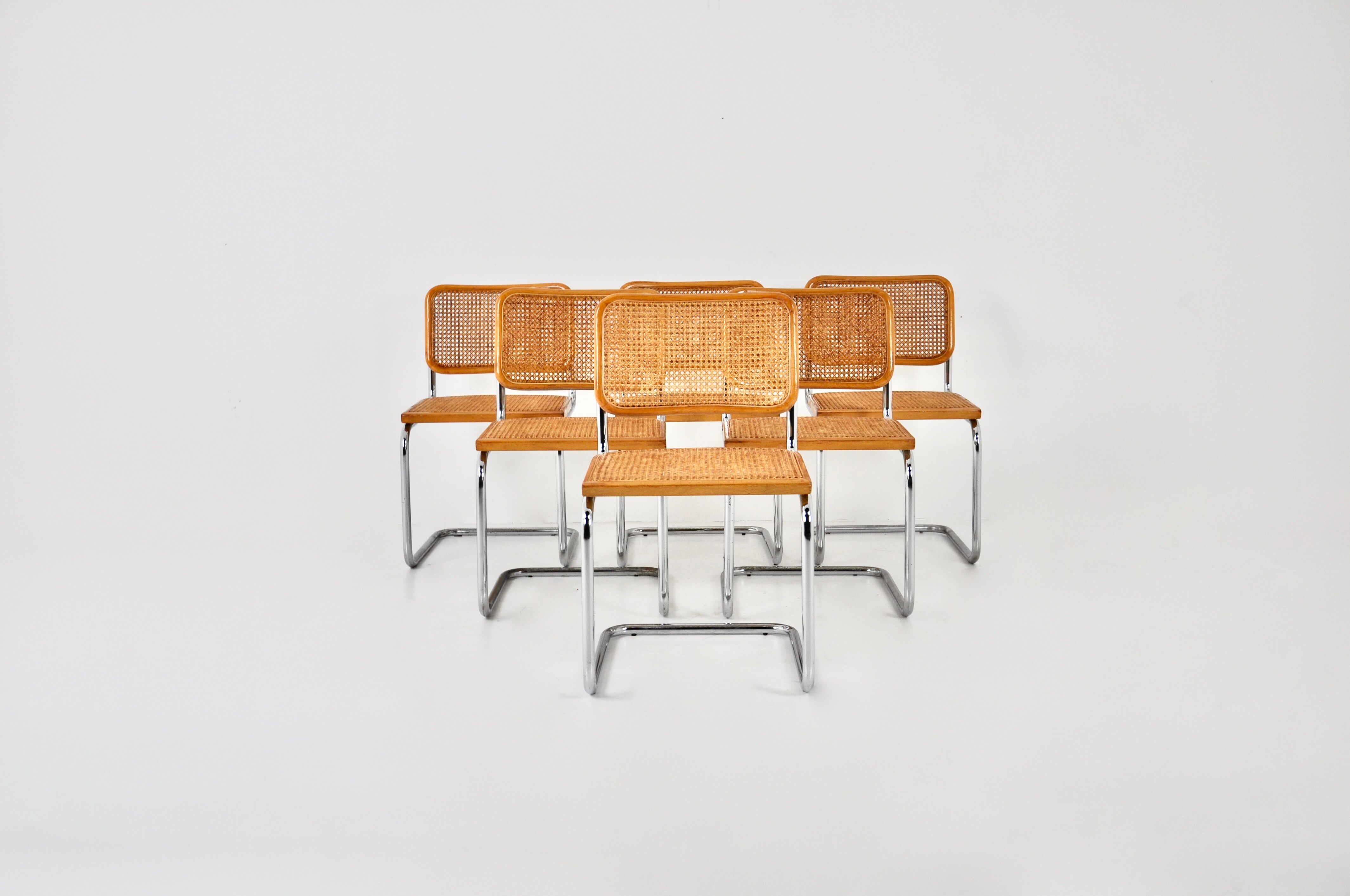 Dining chairs B32 by Marcel Breuer