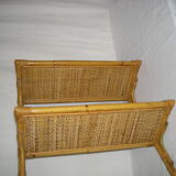 Rattan wall shelf - 60s bamboo