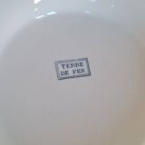 Flat serving compotier in iron earth