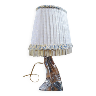 Lampe de table en cristal St. Louis, col de cygne