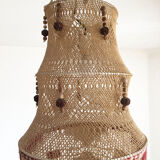 Hanging in macramé and vintage wool, 70s