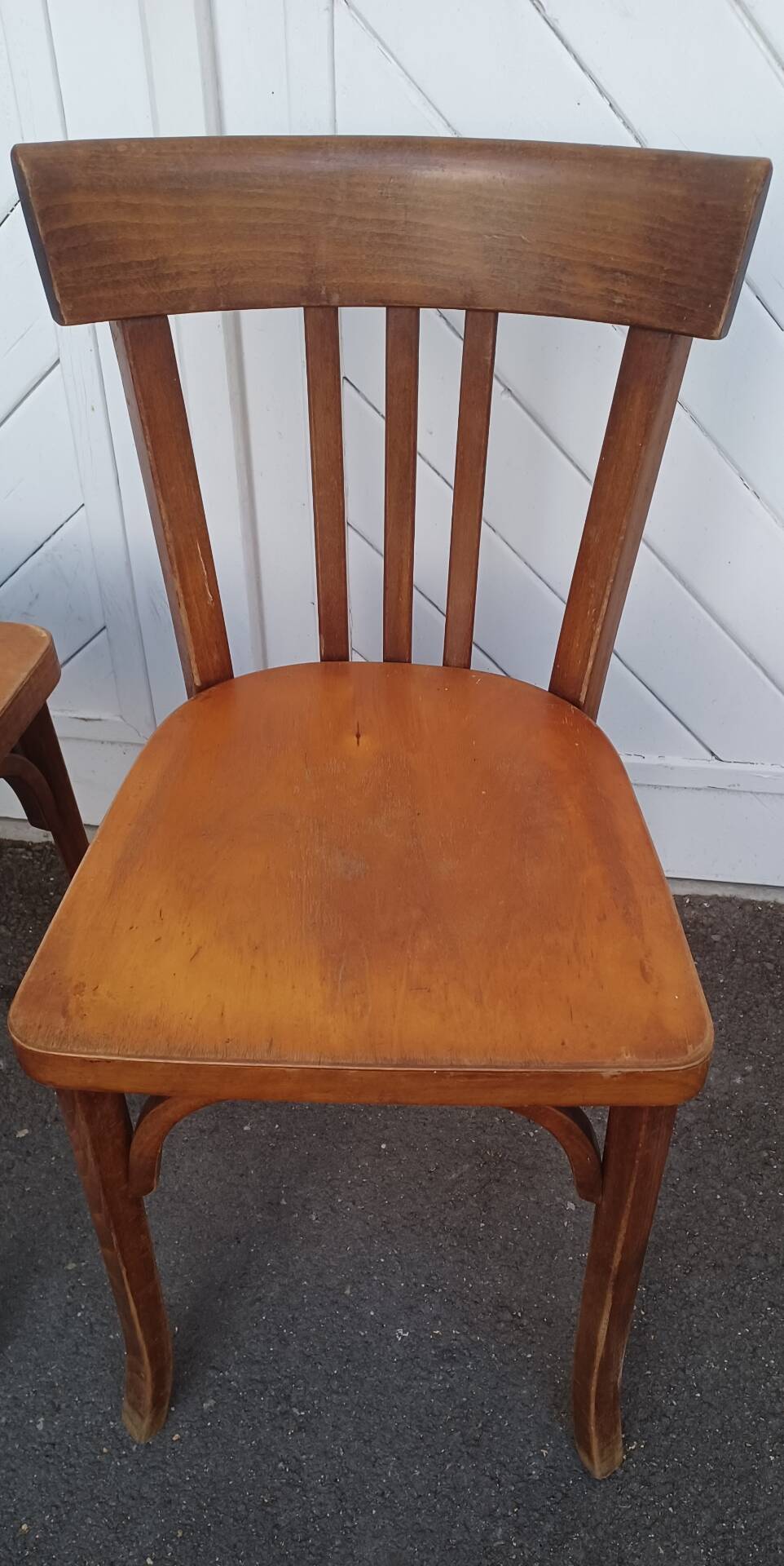 Pair of Baumann bistro chairs