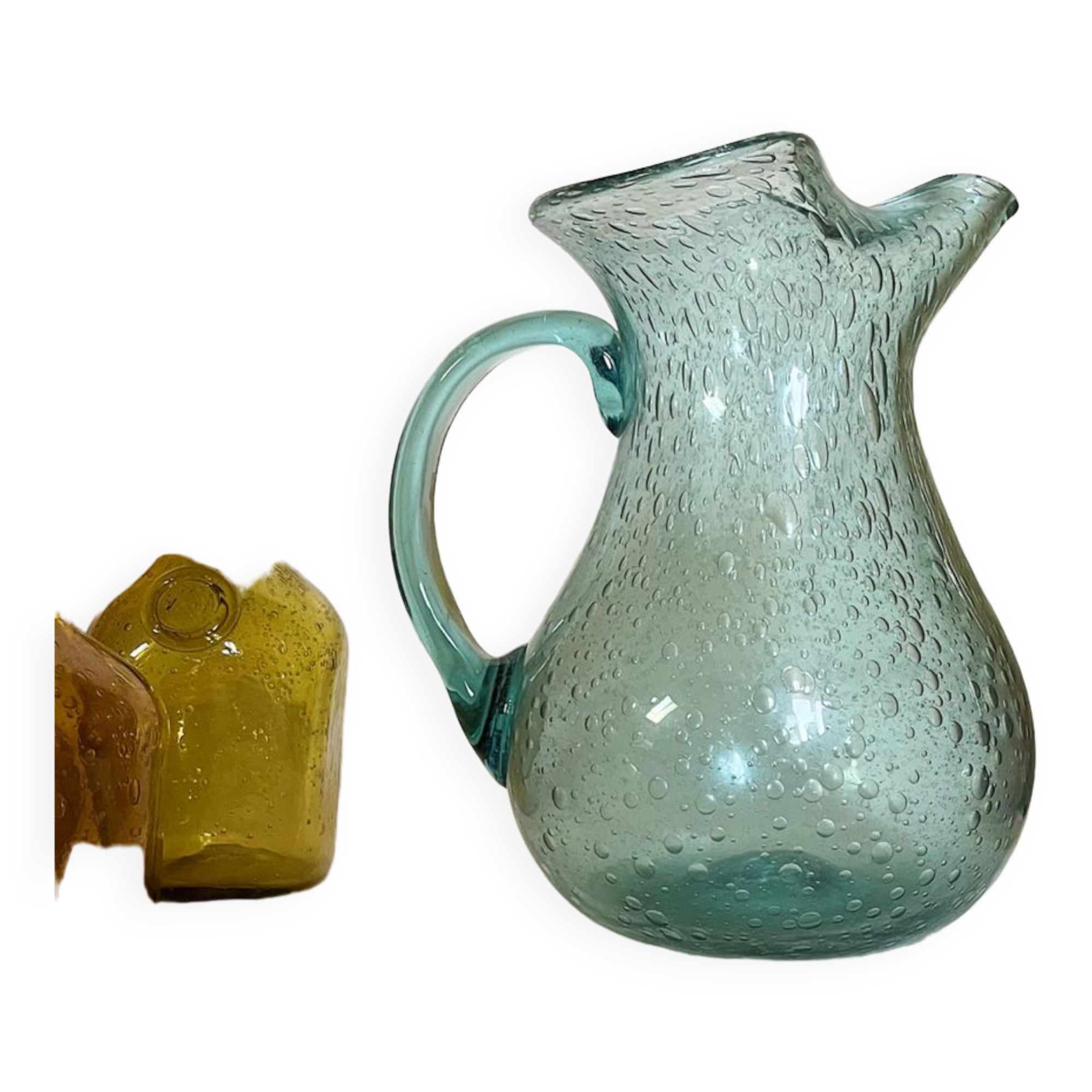 Bubbled glass decanter