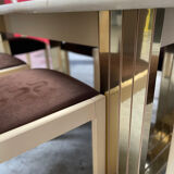 Vintage 1970s dining room set / wooden table, chair and sideboard