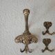 4 antique patented bronze coat hooks – Napoleon III rococo style