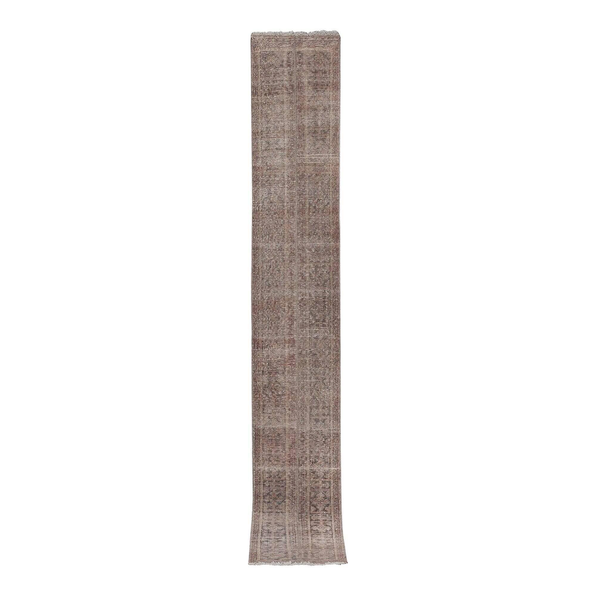 Vintage Turkish hallway rug 55x373 cm