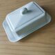 Vintage butter dish with lid in Limoges porcelain - Signed MPS