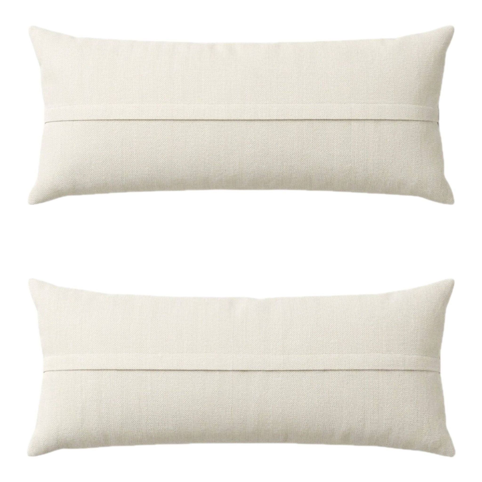 Set of 2 embroidered decorative cushion covers 47x135 cm
