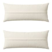 Set of 2 embroidered decorative cushion covers 47x135 cm