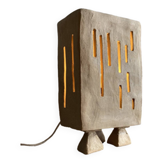 ARTEFACT - sandstone table lamp - by Léa Munsch