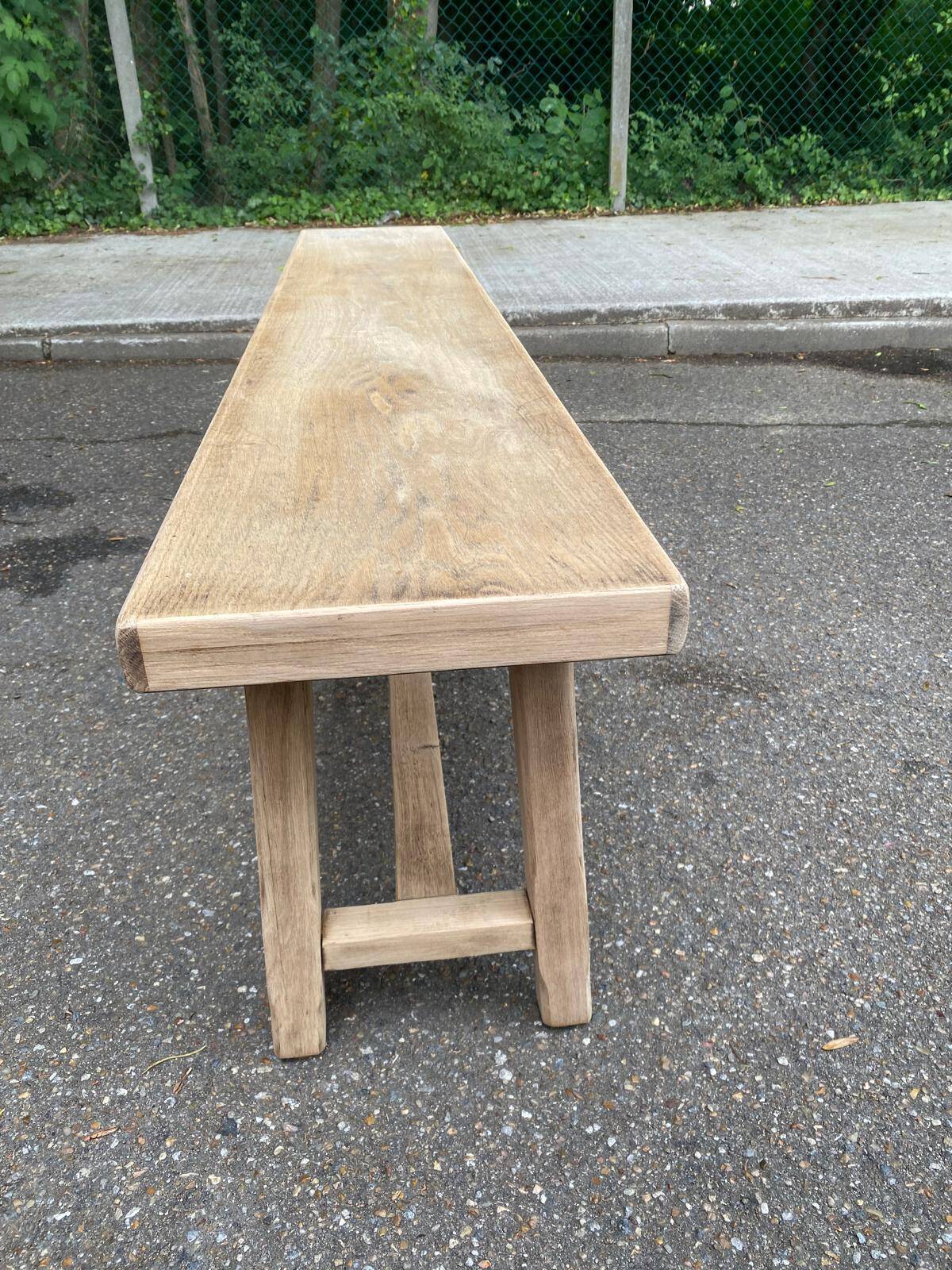 Banc de ferme rénovés en chêne du 20ème 180cm