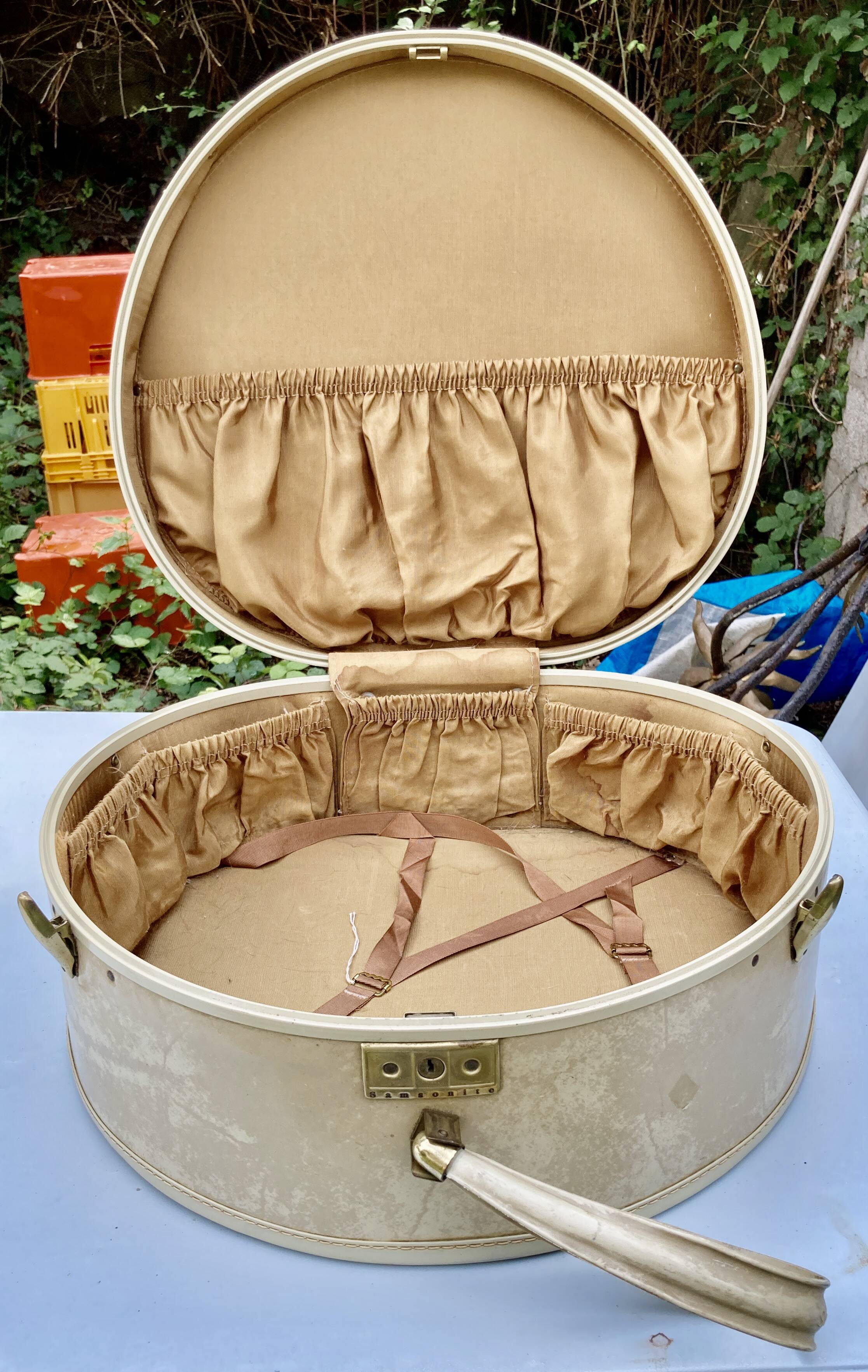 Vintage samsonite streamlite hat suitcase - liner france