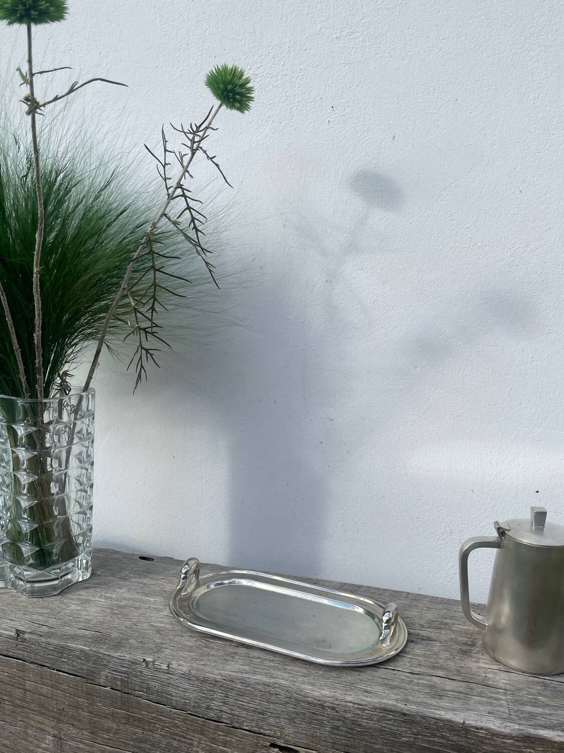 Silver-plated duck foie gras dish