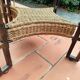 Vintage 1970s rope & rattan coffee table and 4 stools
