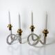 Pair of pretzel candlesticks by Dorothy Thorpe, 1970s
