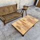 Wooden and rope bench from the 1950s,  Vibo