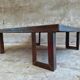 Industrial coffee table pallet table steel cinnamon brown