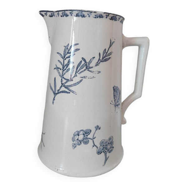 Pot à lait ancien Digoin Sarreguemine modèle Carmen terre de fer