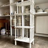 Library, white wooden sheet music cabinet.