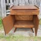 Old Chest of Drawers Drawer + Doors Wood Feet Compass 70s Vintage