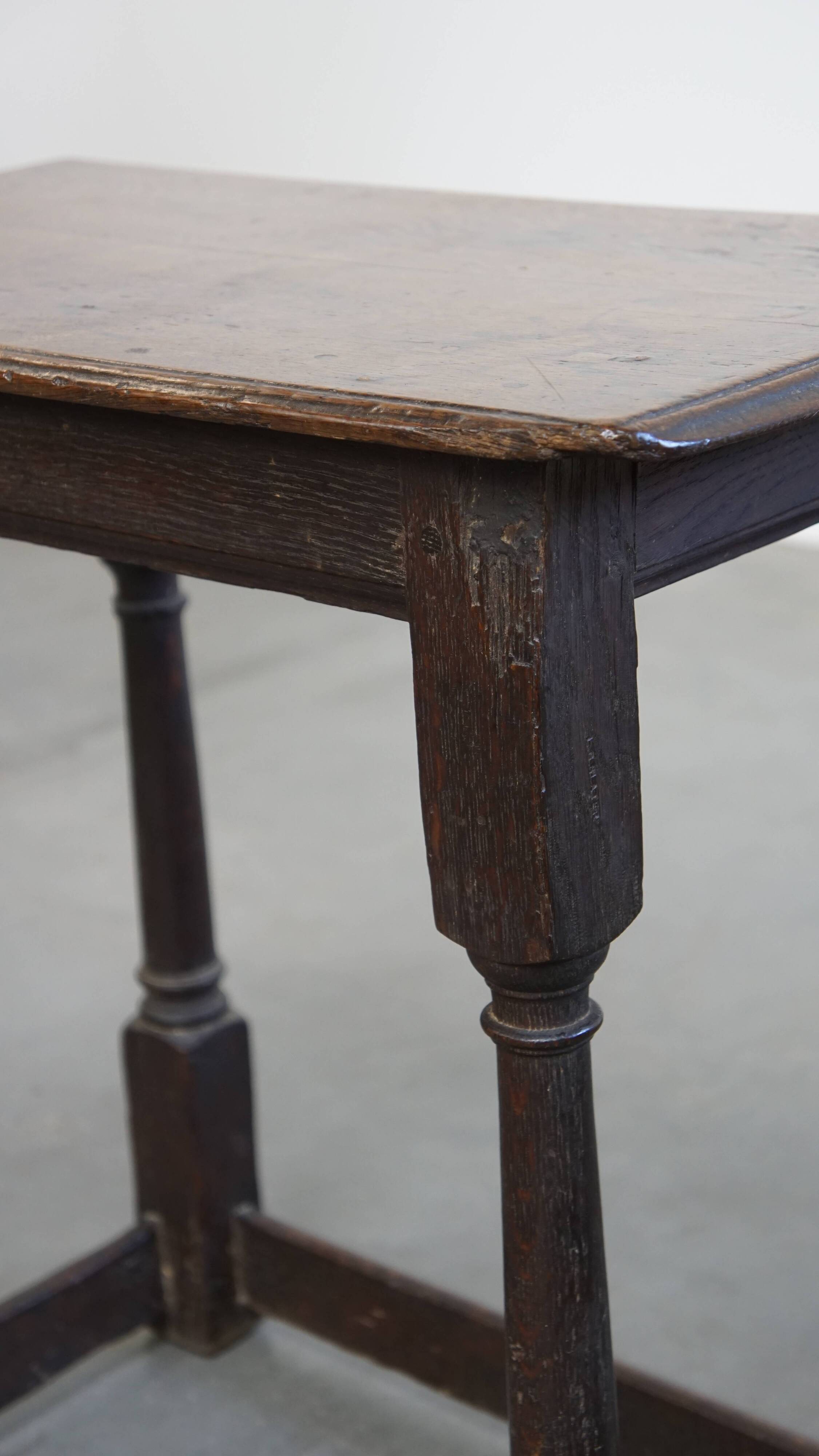 Large Antique English Side Table/Stool