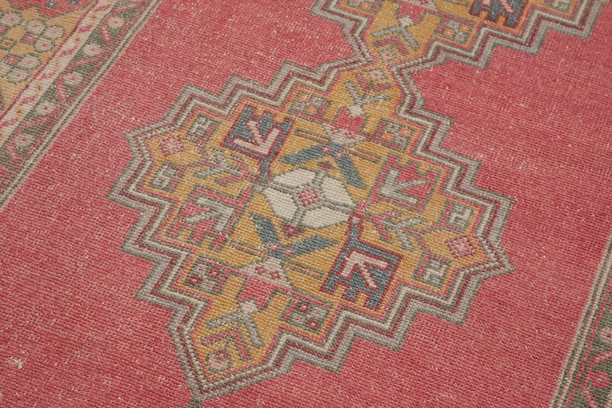 Turkish Vintage Anatolian Rug 115 cm x 219 cm