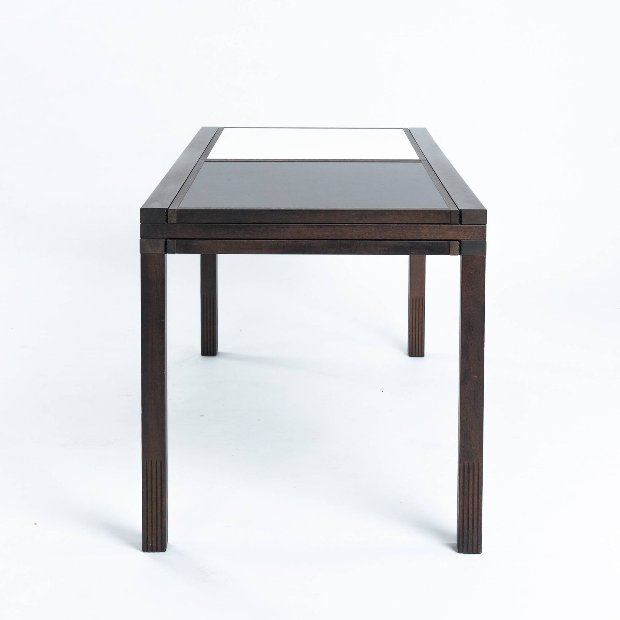 Bernard Vuarnesson desk or dining table with reversible and extendible tops, 80s