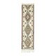 1970s Vintage Turkish Hand-Knotted Wool Cotton Beige Runner Rug 92x355